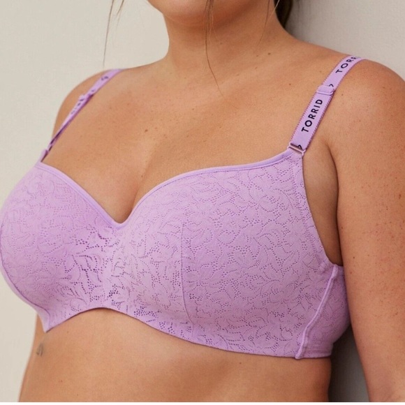 torrid Other - Torrid Lightly Lined Full Coverage Balconette Lace Bra Purple 38c